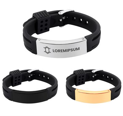 Silicone Rubber Bracelet With Adjustable Needle Buckle