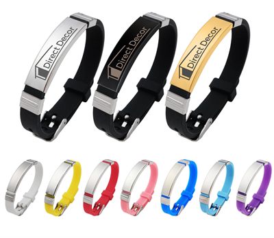 Silicone Rubber Colour Bracelet With Adjustable Needle Buckle