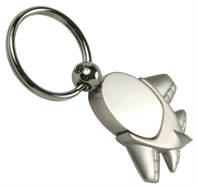 Metal Airplane Keyring