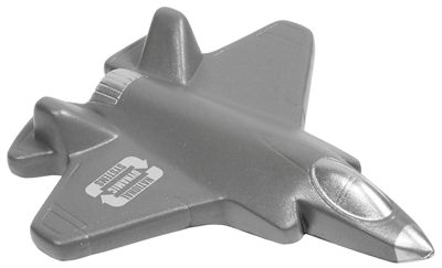 Silver Fighter Jet Shaped Stress Reliever