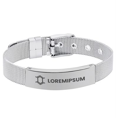 Silver Mesh Bracelet With Adjustable Needle Buckle