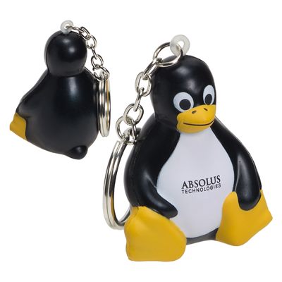 Small Sitting Penguin Keychain
