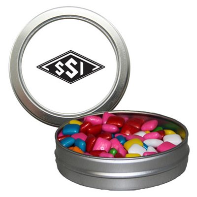 Slim Candy Window Tin Filled With Chiclet Gum