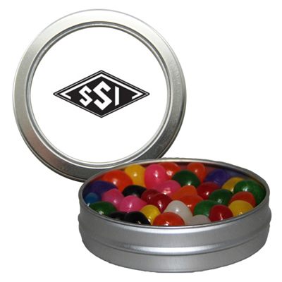 Slim Candy Window Tin Filled With Jelly Beans