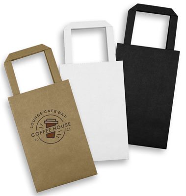 Small Flat Handle Portrait Paper Bag