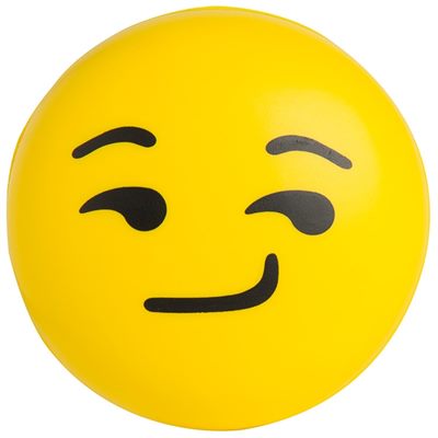 Smirk Emoji Shaped Stress Reliever