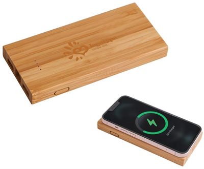 Solo 10000mAh Bamboo Wireless Power Bank