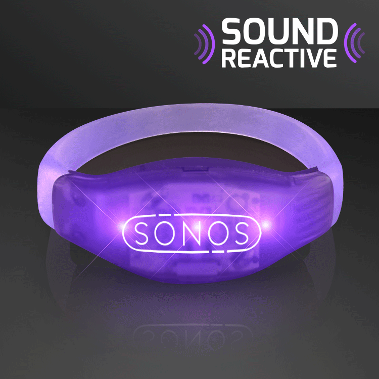 Sound Reactive Illuminate Purple LED Flashing Bracelet