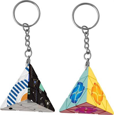 Spinnex Pyramid Puzzle Keyring