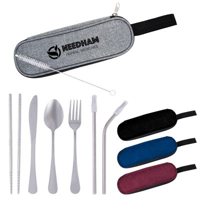 Stainless Steel Cutlery & Straw Set