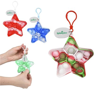 Star Shaped Push Pop Keychain