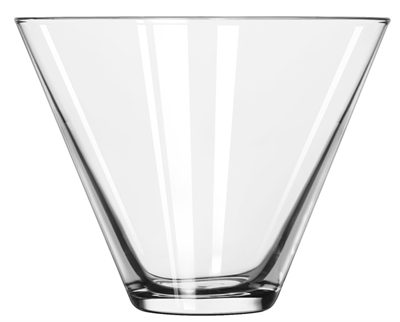 Stemless 399ml Martini Glass