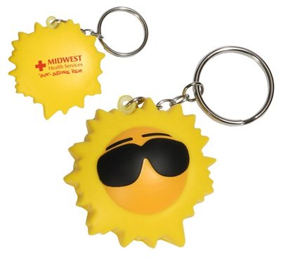 Sun Stress Toy Keychain