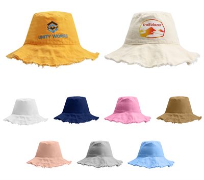 Sunflare Raw Edge Bucket Hat