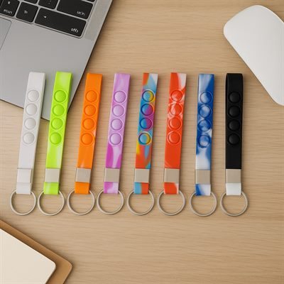 Tie Dye Push Pop Keychain