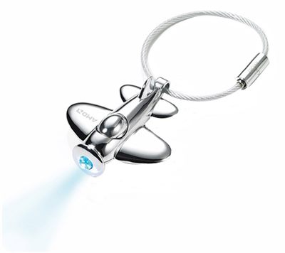 Troika Airplane Torch Cable Keyring