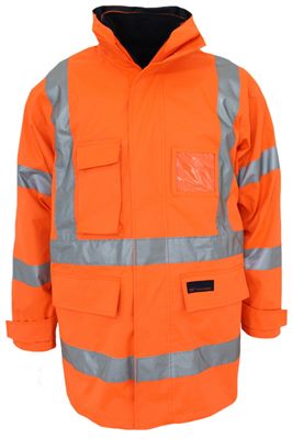 Waterproof Hi Vis X Back And Biomotion Taped 6 In 1 Rain Jacket