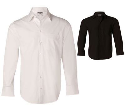 Waylon Mens Cotton/Poly Stretch Long Sleeve Shirt