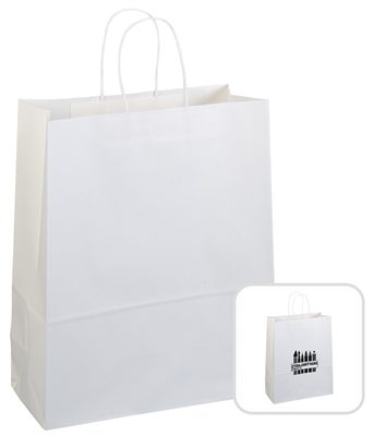 white custom paper bags