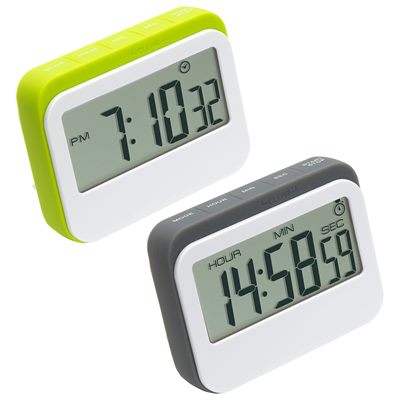 Printed Widescreen Timer Clocks are designed in classic white with col
