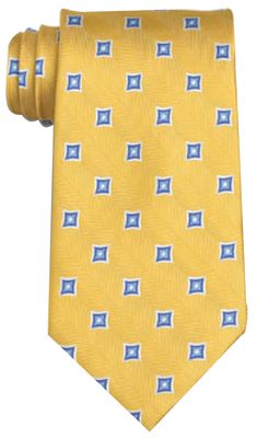 Yellow Coloured Mendoza Polyester Tie