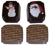 2 Piece Chocolate Santa And Snowman Gift Box
