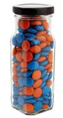 220 gram Large Square Jar Corporate Colour Chocolate Beans
