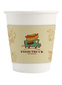 280ml Single Wall Compostable Paper Coffee Cup With Sleeve