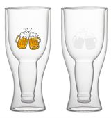 350ml Beer Bottle Double Walled Glass
