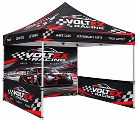 3m x 3m Printed Marquee With Back And Two Side Walls