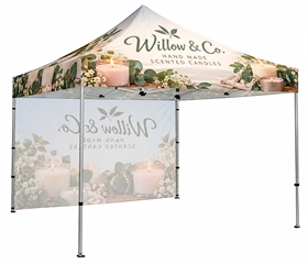 3m x 3m Printed Marquee With Back Wall