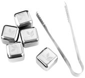 4 x Stainless Steel Ice Cube Set