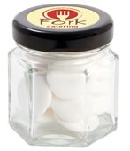40 gram Small Hexagon Jar Flat Mints