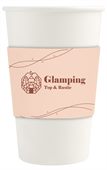 500ml PLA Single Wall Compostable Paper Coffee Cup With Sleeve