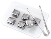 6 x Stainless Steel Ice Cube Set