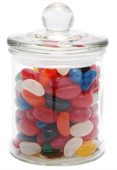 65 gram Glass Candy Jar Jelly Beans