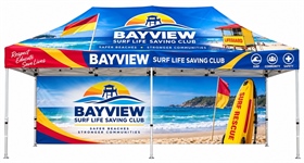 6m x 3m Printed Marquee With Back Wall