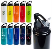 750ml Strada Drink Bottle Flip Straw Lid