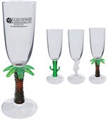 7oz Clear Acrylic Novelty Stem Champagne Glass
