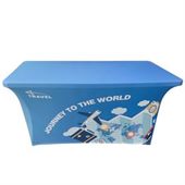 8ft Open Back Stretch Polyester Tablecloth