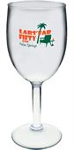 8oz Clear Acrylic Stemmed Wine Glass