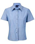 Addison Ladies Chambray Short Sleeve