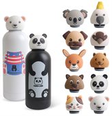 Animal Head 350ml Double Walled Drink Bottle