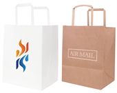 Medium Flat Handle Kraft Paper Bag