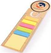 Combination Sticky Note Bamboo Bookmark Ruler