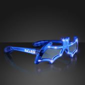 Bat Shaped Blue LED Flashing Glasses