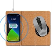 Belluno Foldable Cork Wireless Charging Mouse Pad