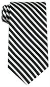 Winchester Polyester Tie In Black White Colour