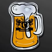 Twinkling Beer Mug LED Light Up Badge