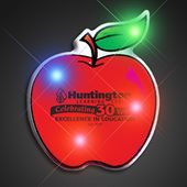 Twinkling Red Apple LED Light Up Badge